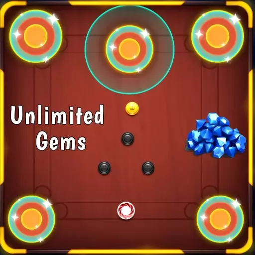 Unlimited Gems Carrom Pool Techno Vikram